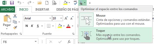 Barra de Acceso rapido